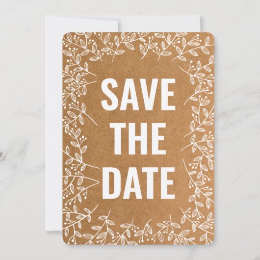 Style Carton Moderne Enregistrer La Carte Date (Dos)