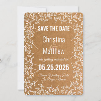 Style Carton Moderne Enregistrer La Carte Date