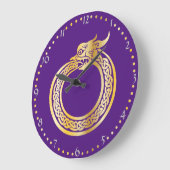 Style Celtique Or Toné Ouroboros Grande horloge (Angle)