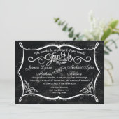 Style Chalkboard Invitations de typographie de tor (Debout devant)