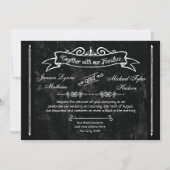 Style Chalkboard Invitations de typographie de tor (Devant)
