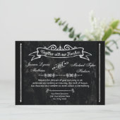 Style Chalkboard Invitations de typographie de tor (Debout devant)