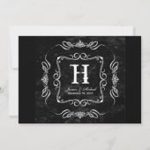 Style Chalkboard Invitations de typographie de tor (Dos)