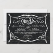 Style Chalkboard Invitations de typographie de tor (Devant)