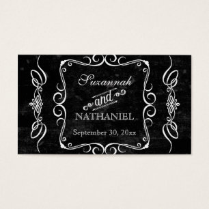 Style Chalkboard Rustic Swirl Couples Favoriser le
