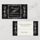 Style Chalkboard Rustique Balayage Table Cartes de (Devant / Derrière)