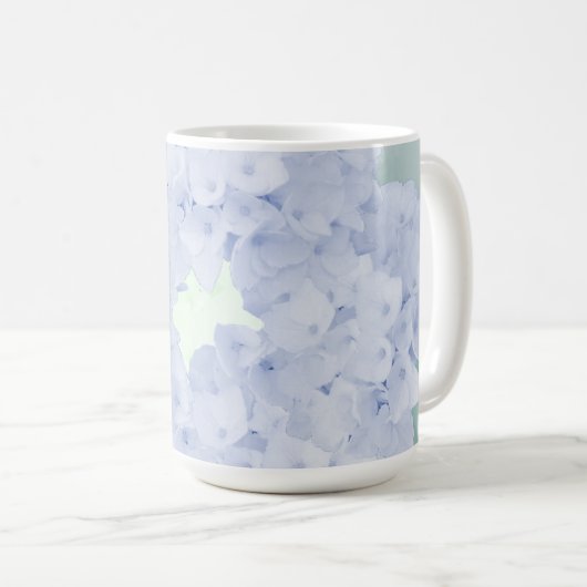Style champêtre Blue Hydrangeas Café Mug (Devant droit)