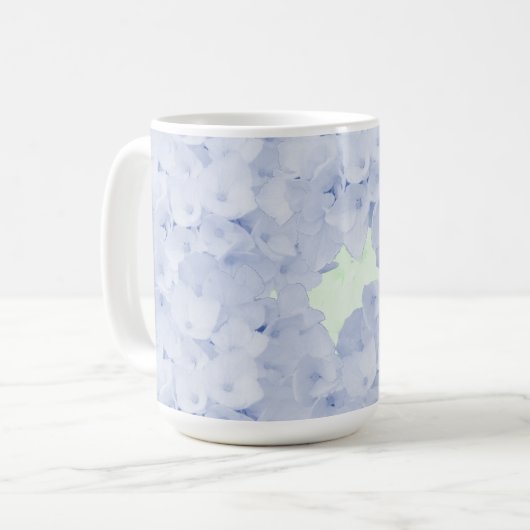 Style champêtre Blue Hydrangeas Café Mug (Devant gauche)
