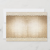 style champêtre bois rustique invitations annivers (Dos)