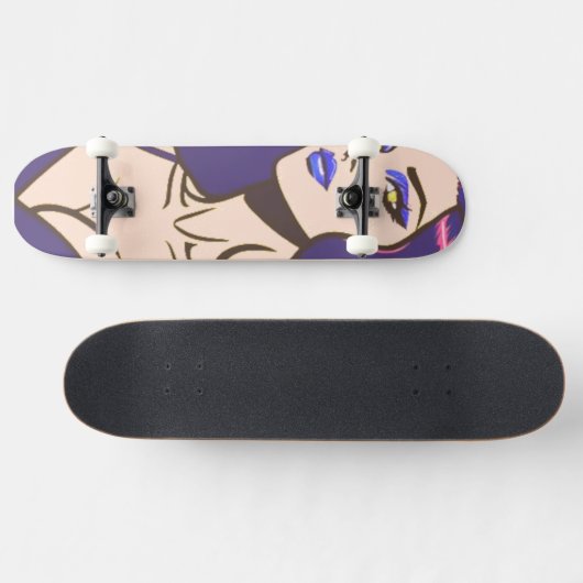 Style comique jolie femme Skateboard (Horz)