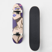 Style comique jolie femme Skateboard (Recto)