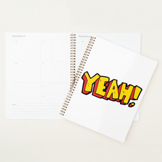 Style comique Ouais Texte Graphique en gras Jaune (Devant avec enveloppe)