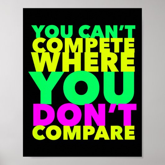 Style Conscious You Can't Compete Where You Don't  Poster (Voorkant)