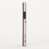Style coque iphone rose et marbre noir (Dos/Droite)