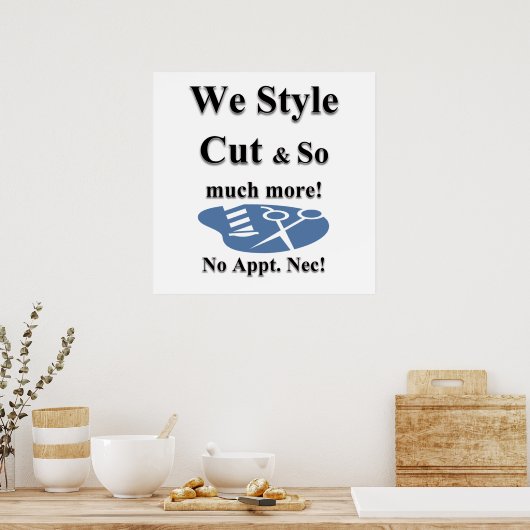 Style Coupe cheveux Vente Poster Matte (Cuisine)