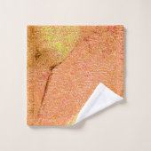 Style cuir ridé avec peinture usée, saumon (Gant de toilette)