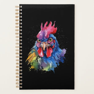 Style d'aquarelle de poulet du coq du pays