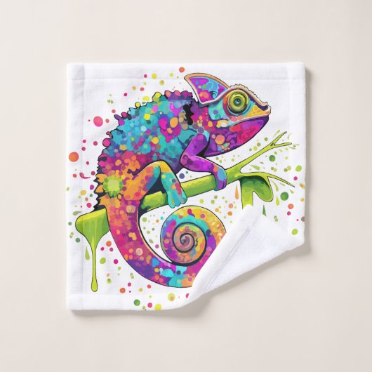 Style d'aquarelle des teintures Chameleon (Gant de toilette)