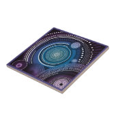 Style d'art autochtone violet 9 de 9 Carreaux de c (Côté)