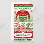 Style de billet 4x8 Noël Fête Invitation adulte (Devant / Derrière)