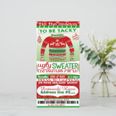 Style de billet 4x8 Noël Fête Invitation adulte (Debout devant)