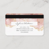 Style de carte de crédit Abstrait moderne Blush Wa (Dos)