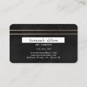 Style De Carte De Crédit Élégant Noir Et Or (Dos)