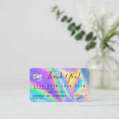 Style de carte de crédit moderne Holographe Merci (Debout devant)