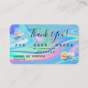 Style de carte de crédit moderne Holographe Merci