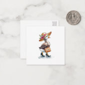 Style de carte postale d'oie glorieuse (Devant/Arrière en situation)