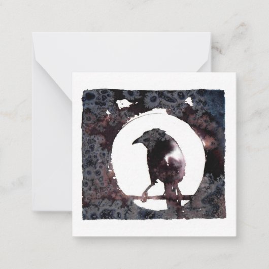 Style de carte postale Raven Moon Carte pour notes (Devant)