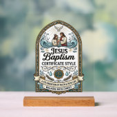 Style de certificat de baptême de Jésus Certificat (Neutre)