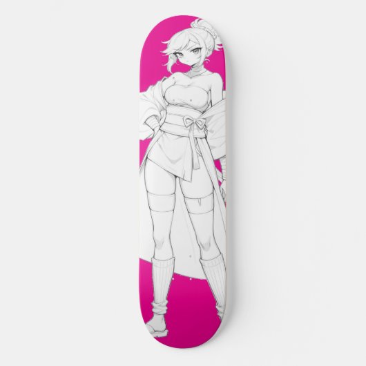 Style de combat Anime Girl Skateboard Deck (Recto)