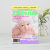 Style de couverture de magazine Faire-part de nais (Debout devant)