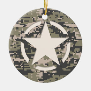 Style de décoration de la balise Etoile camouflage