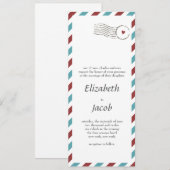 Style de lettre de faire-part de mariage/ courrier (Devant / Derrière)