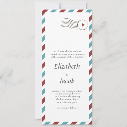 Style de lettre de faire-part de mariage/ courrier (Devant)
