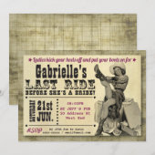 Style de pays Invitation de la fête de Hen (Devant / Derrière)