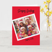 Style de photo rétro, carte pliée 5" x 7" (Fleur jaune)