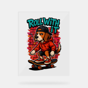 Style de rue Beagle Skateboard Graffiti Art