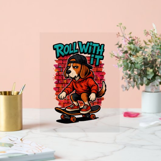 Style de rue Beagle Skateboard Graffiti Art (Mariage)