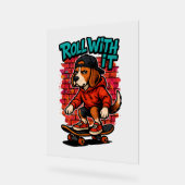 Style de rue Beagle Skateboard Graffiti Art (Angle)