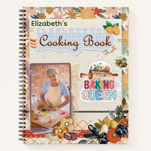 Style de scrapbooking gai Livre de Cuisines person (Devant)