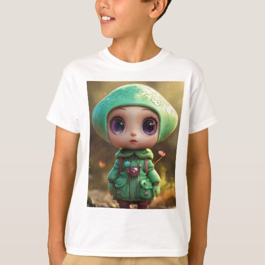 Style de T-Shirt de caractère de champignon lunair (Devant)