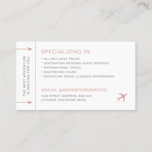 Style de ticket du planificateur de destination de (Dos)