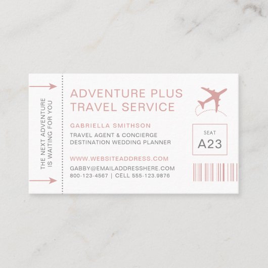 Style de ticket du planificateur de destination de (Devant)