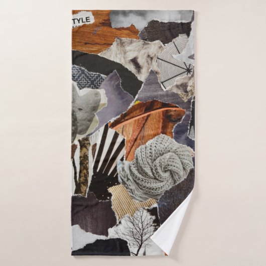 style de vie Couleur de l'atmosphère gris, marron, (Serviette de bain)