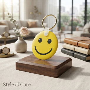 Style d'émoji personnalisé Visage jaune Porte-clés