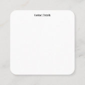 Style design carte de visite (Dos)