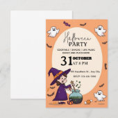 Style Dessin Halloween Party Invitation modifiable (Devant / Derrière)